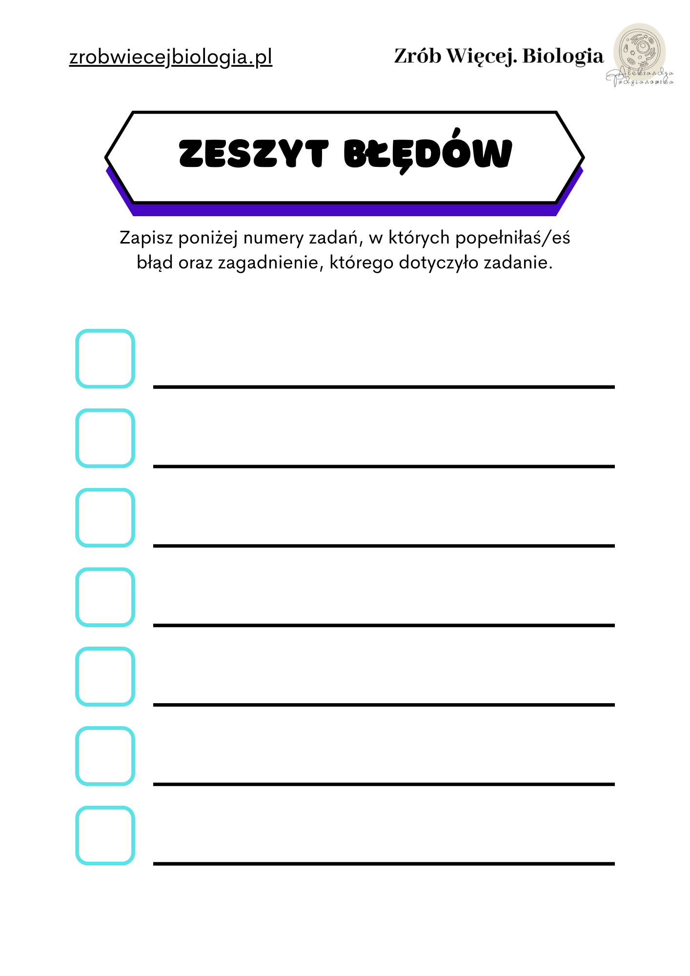 Test poziomujący z biologii - obrazek 2